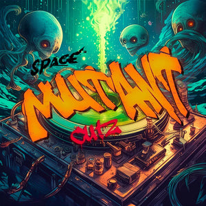 Space Mutant Cutz - Crabcake Records (12") - Cyan & Black Cosmos